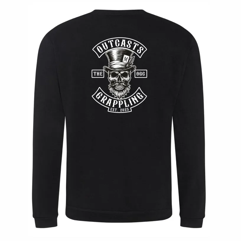 Outcasts SNR Sweatshirt Black Back Skull.webp