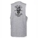Outcasts SNR Vest Heather Grey Back Skull.webp