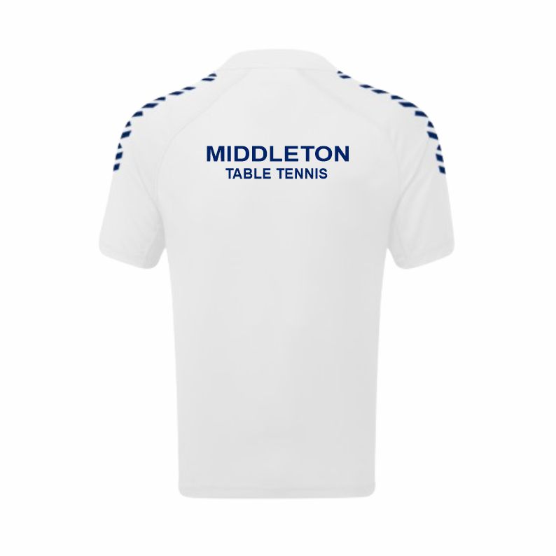 Middleton Tennis/Squash/Table Tennis Unisex Match Shirt White