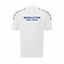 Middleton Tennis/Squash/Table Tennis Unisex Match Shirt White