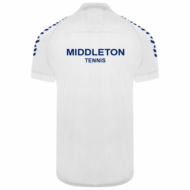 Middleton Tennis/Squash/Table Tennis Unisex Match Polo Shirt White