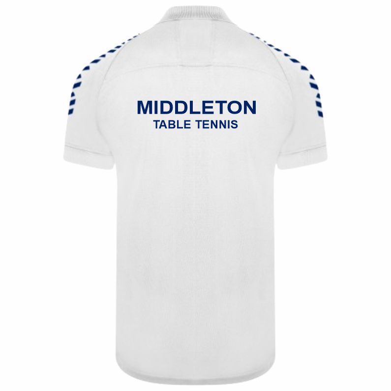 Middleton Tennis/Squash/Table Tennis Unisex Match Polo Shirt White