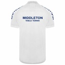Middleton Tennis/Squash/Table Tennis Unisex Match Polo Shirt White