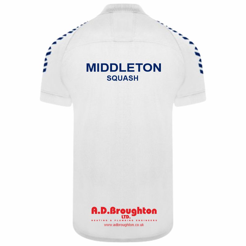 Middleton Tennis/Squash/Table Tennis Unisex Match Polo Shirt White