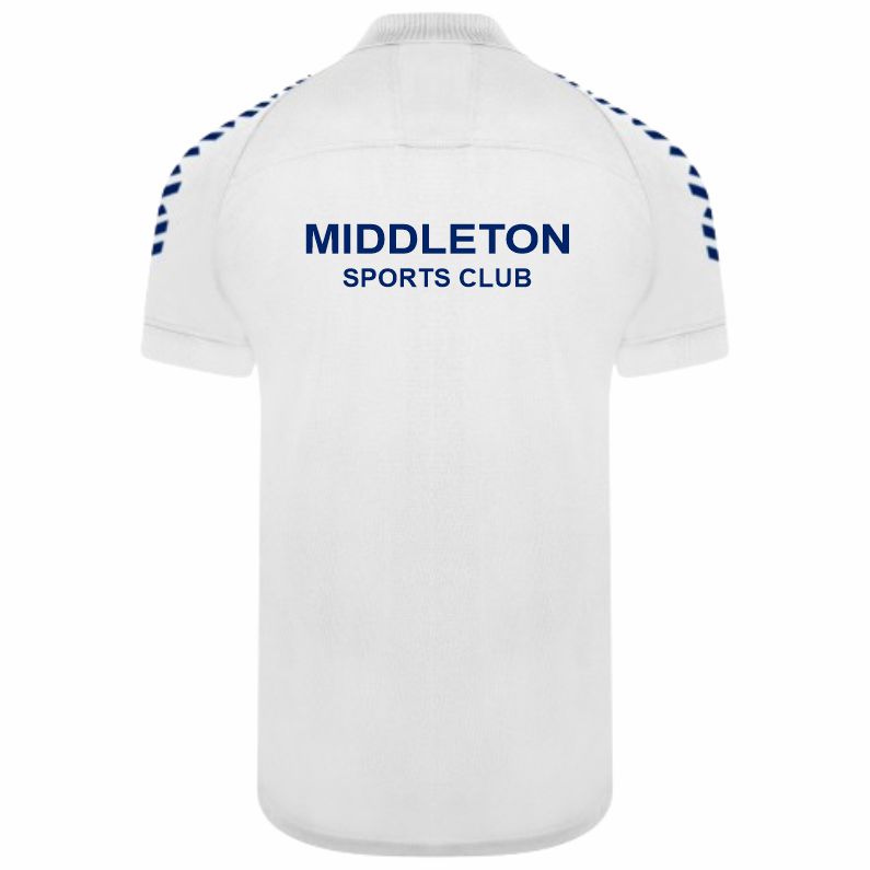 Middleton Tennis/Squash/Table Tennis Unisex Match Polo Shirt White