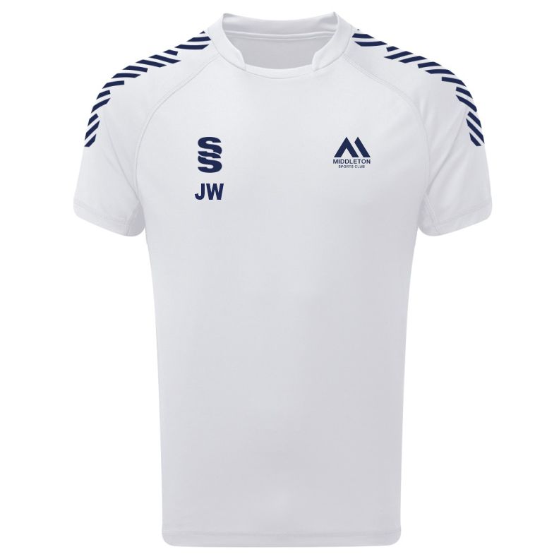 Middleton Tennis/Squash/Table Tennis Unisex Match Shirt White