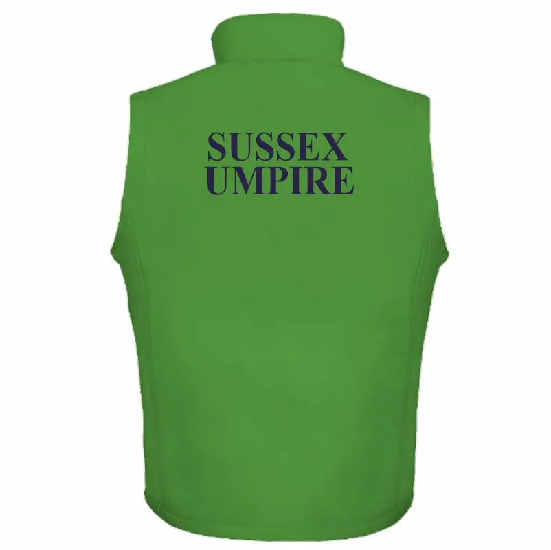 Sussex Umpire Green Gilet Sussex Umpire Back.webp