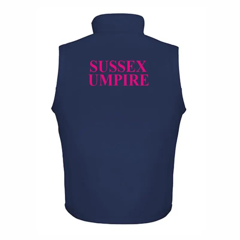Sussex Umpire Navy Gilet Back Sussex Umpire.webp