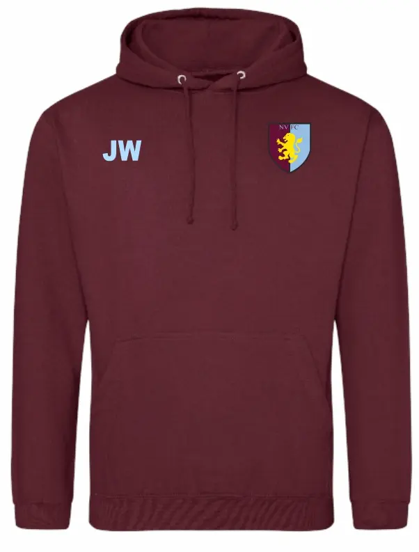 Newtown Maroon Hoodie Front.webp