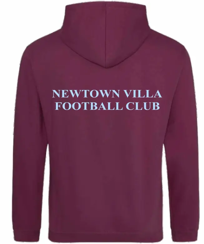 Newtown Maroon Hoodie Back.webp