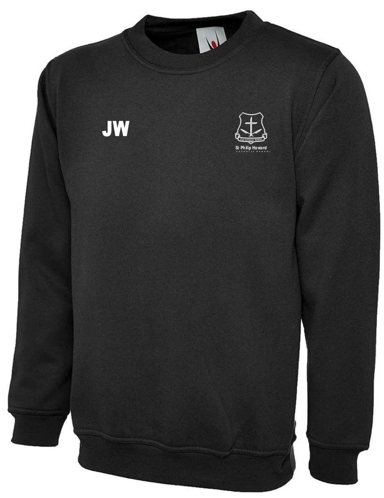 [JW - 14239] SPH Performing Arts Sweatshirt (7-8 Years, Black, Initials, GCSE Dance)