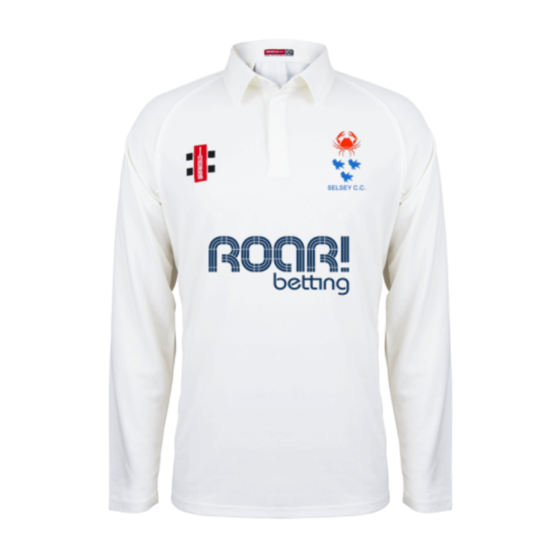 Selsey Cricket Club Long Sleeve Match Shirt (XS, Initials)