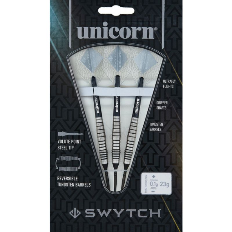 Unicorn Swytch 80% Tungsten Dart (Black, 22G)