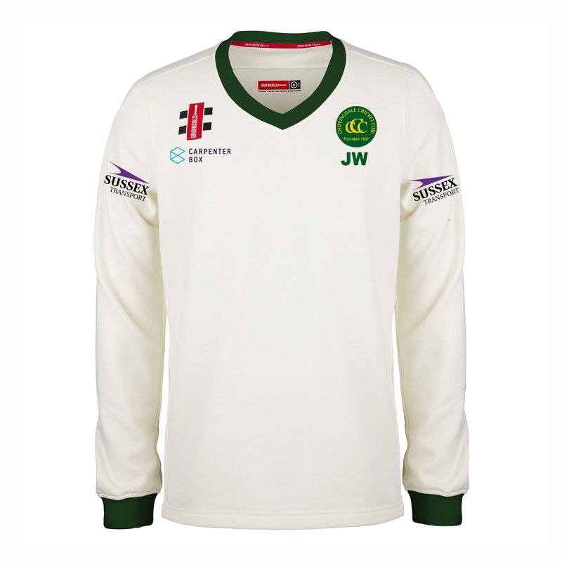 Chippingdale Cricket Club Long Sleeve Match Sweater (Age 5 - 6, Initials)