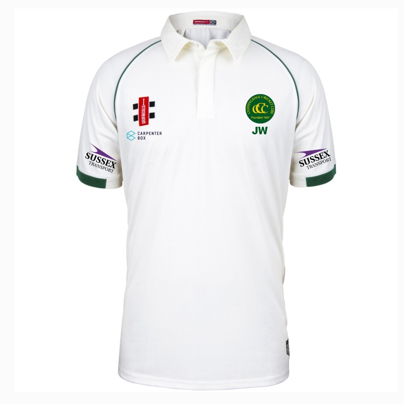 Chippingdale Cricket Club Short Sleeve Match Shirt (Age 5 - 6, Initials)