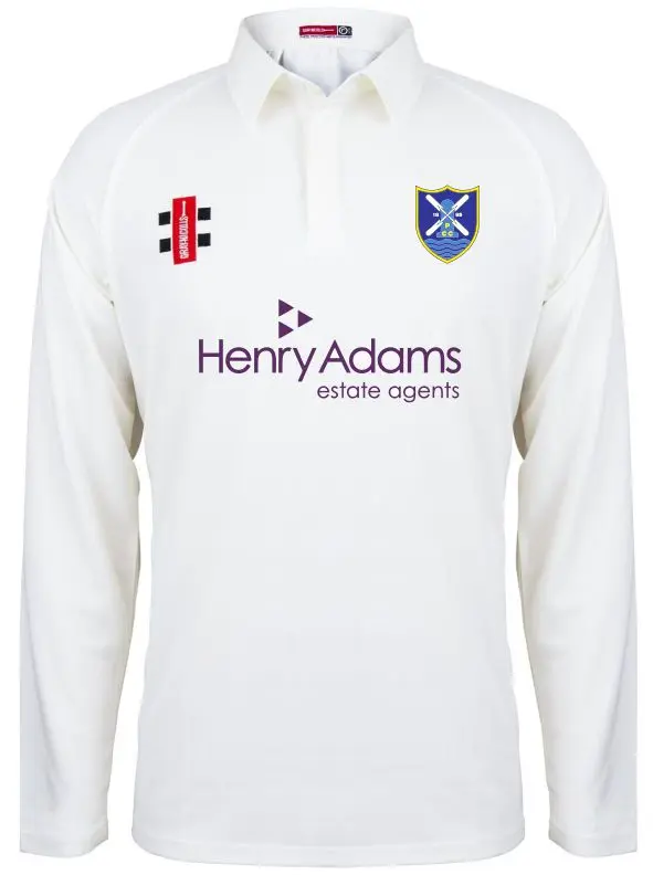 Pagham Cricket Club Junior Long Sleeve Match Shirt (Age 5 - 6, Initials)