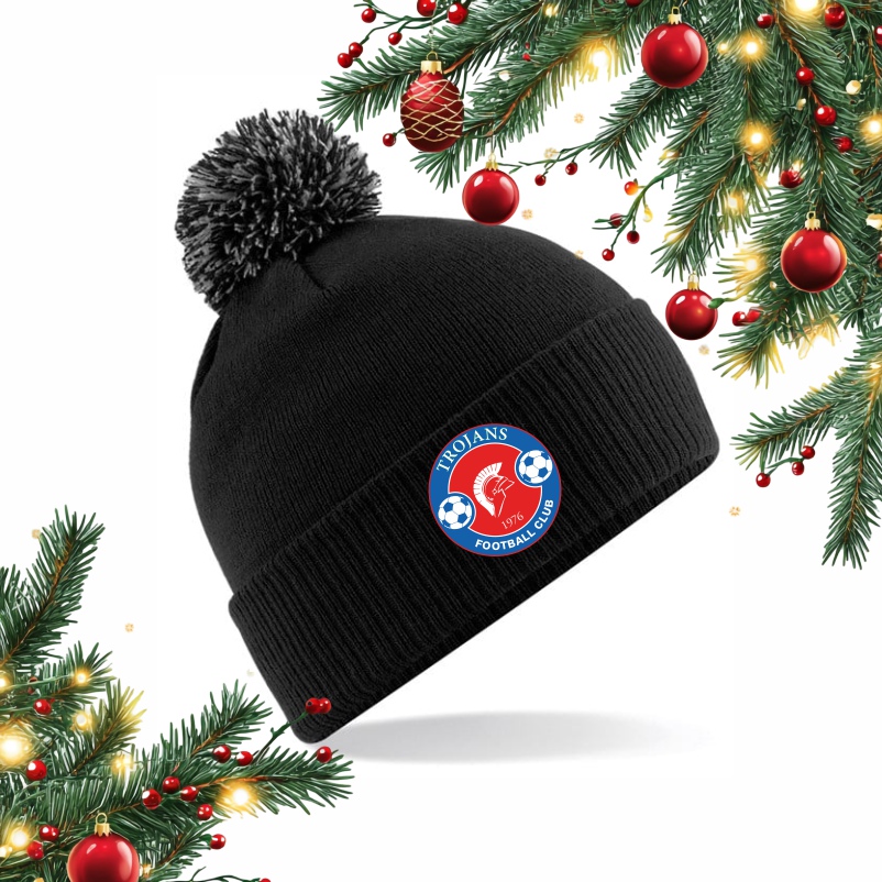 Barnham Trojans Bobble Hat  (Black/Graphite Grey)