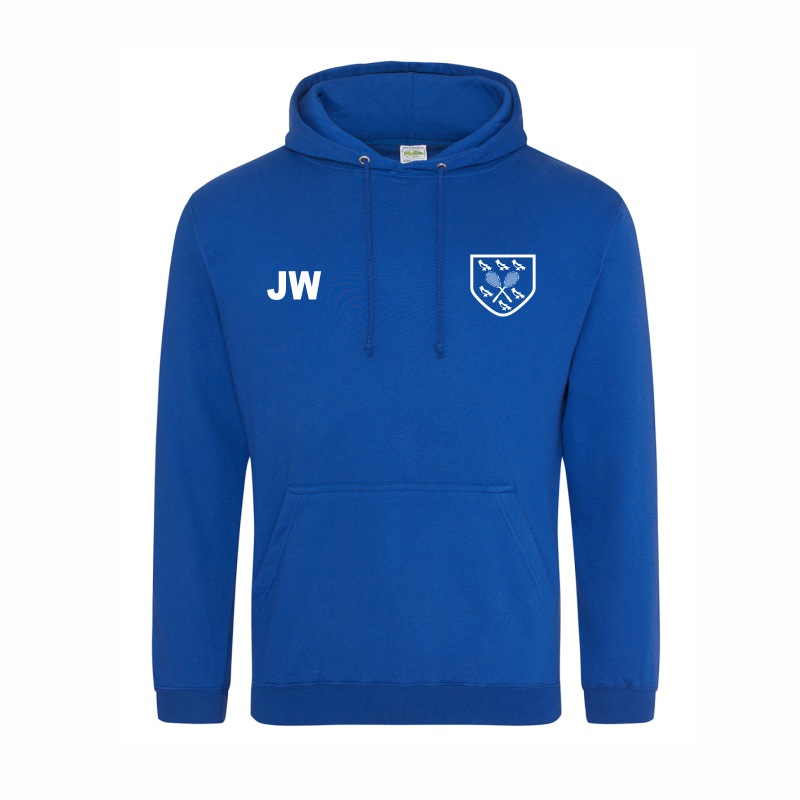Sussex Squash Hoodie (7-8 Years, Initials, Royal Blue)