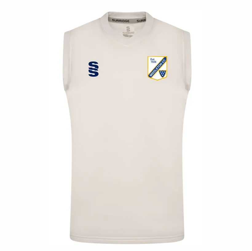 Middleton Cricket Club Seniors Sleeveless Match Slipover (Small Junior)