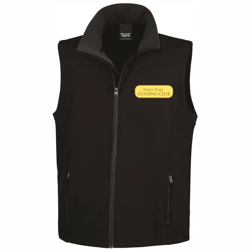 Bognor Regis Gliding Club Bodywarmer (Black, Small)