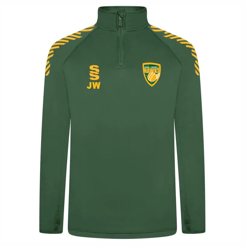 Chidham and Hanbrook Cricket Club Active 1/4 Zip Top (Small, Initials)