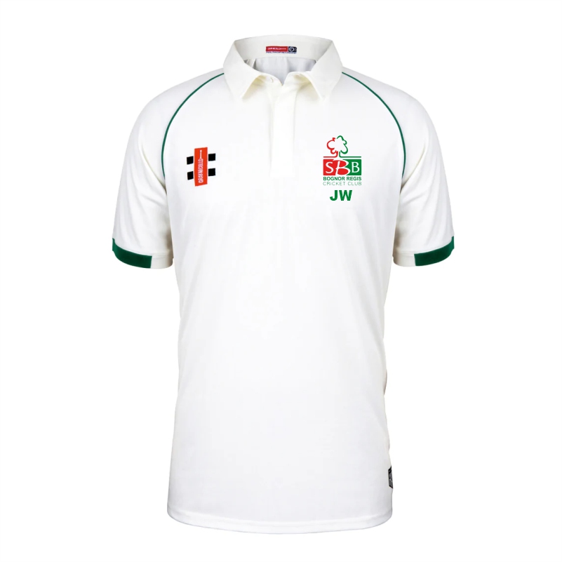 [WOO/687] Bognor Regis Cricket Club Junior Short Sleeved Match Shirt (5-6 Years, Initials)