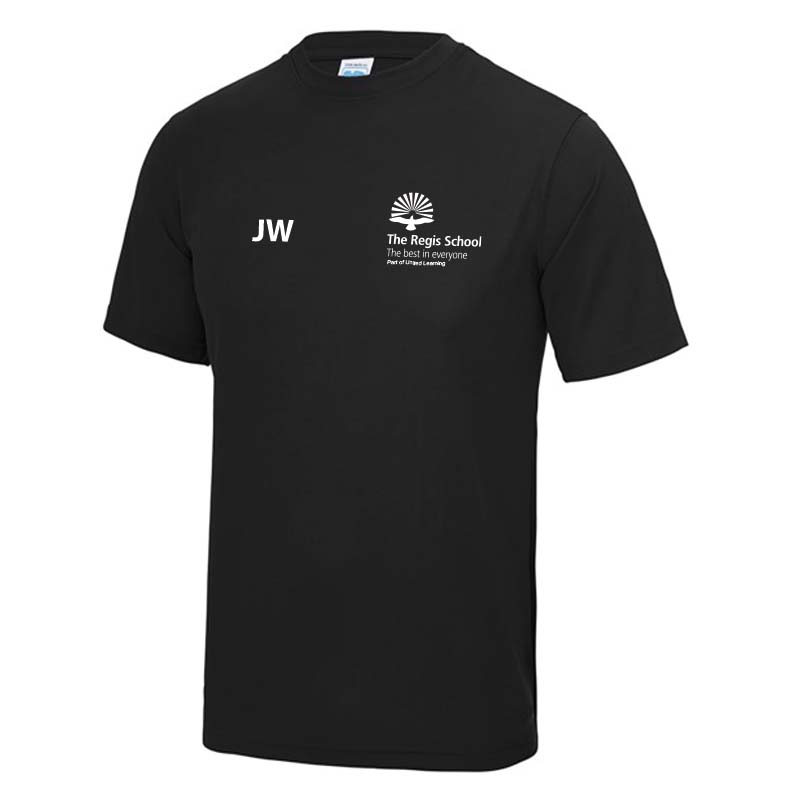 [WOO/1498] TRS Sports Academy Mens T-Shirt (XS, Black, Initials)