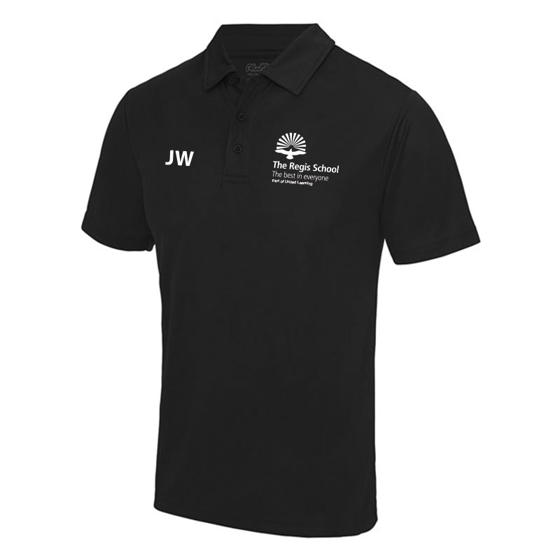 [WOO/1522] TRS Sports Academy Mens Polo (S, Black, Initials)