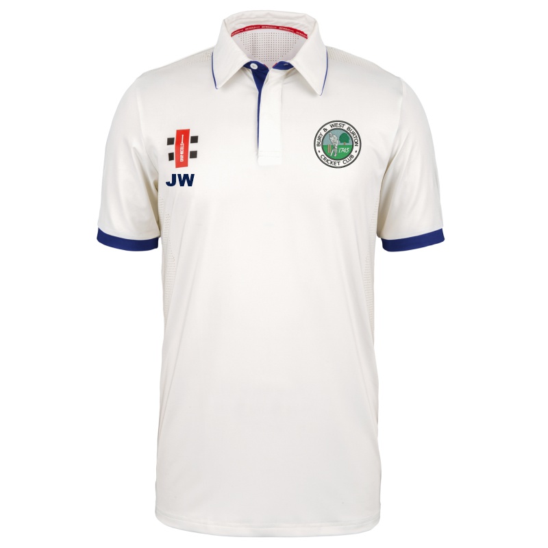 [WOO/2365] Bury & West Burton Cricket Club Short Sleeve Pro Match Shirt (XS, Initials)