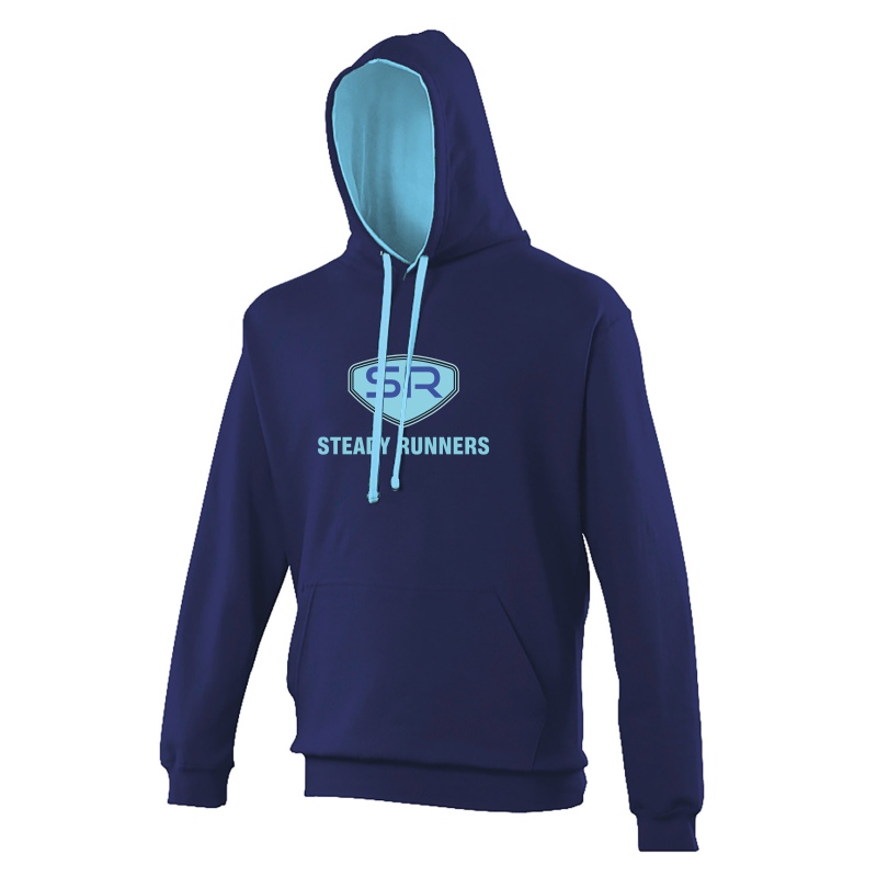Steady Runners Hoodie Navy/Hawaiin Blue