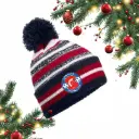Barnham Trojans Striped Bobble Hat