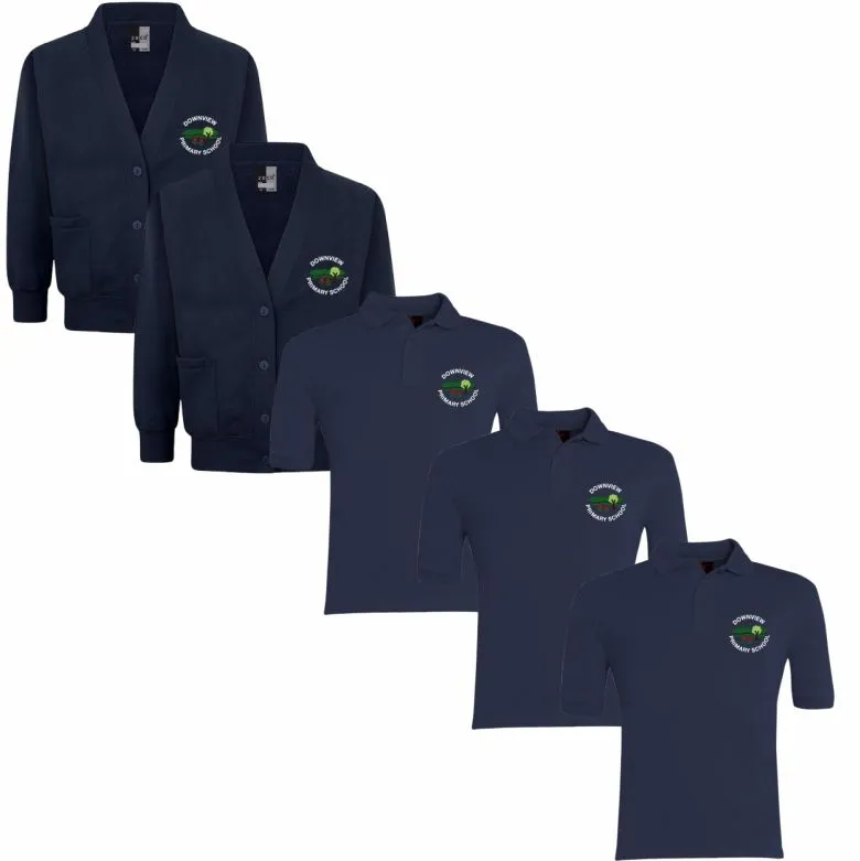 Downview Primary School Cardigan Daywear Bundle