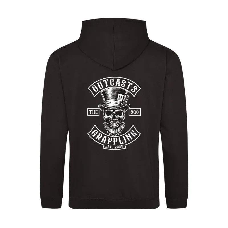 The Outcasts Grappling Club Adults Skull Hoodie