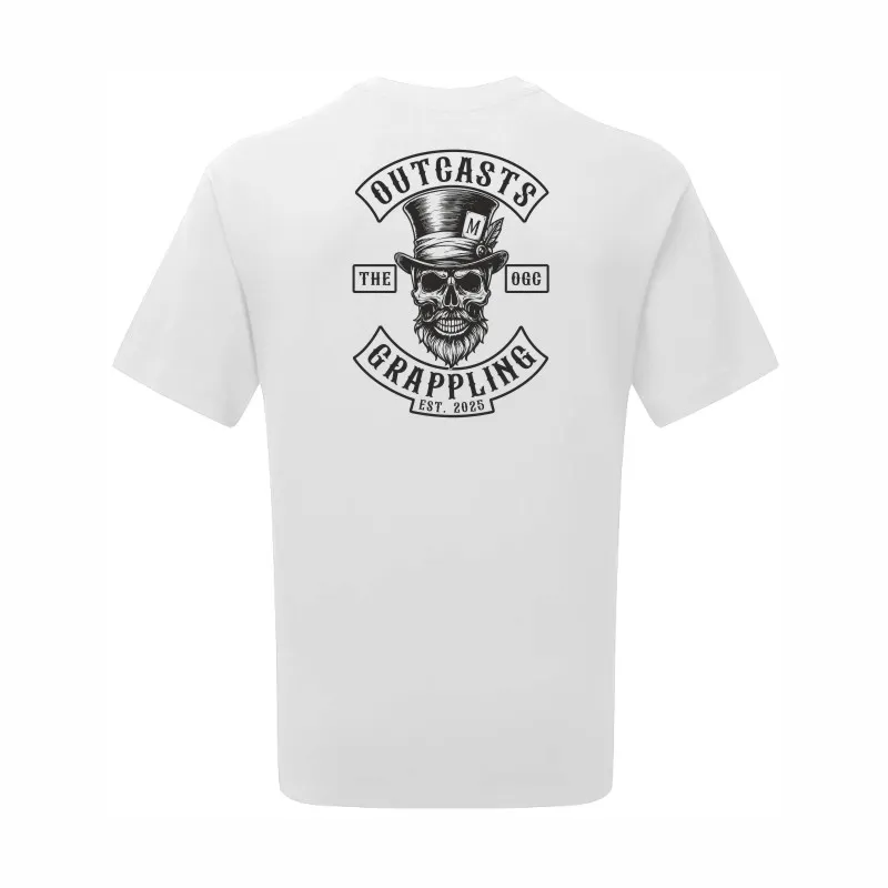 The Outcasts Grappling Club Adults Skull T Shirt