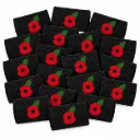 Remembrance Day Poppy Arm Bands Pack of 20