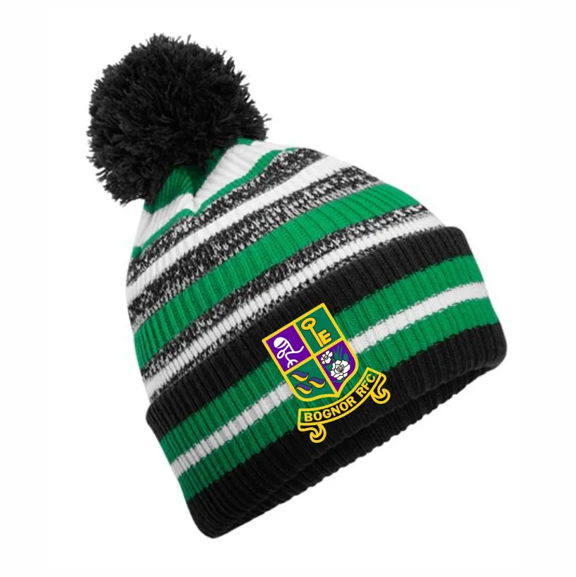 Bognor Rugby Club Striped Bobble Hat