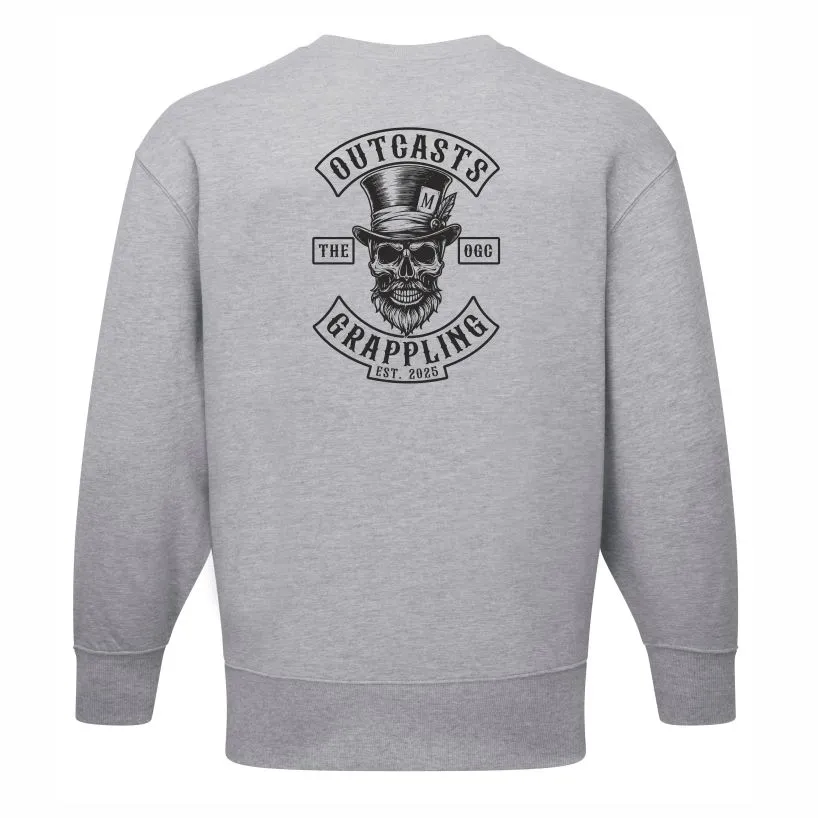 The Outcasts Grappling Club Adults Skull Sweatshirt
