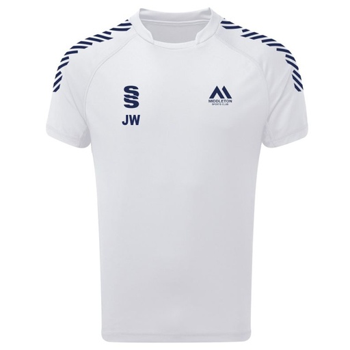 Middleton Tennis/Squash/Table Tennis Unisex Match Shirt White