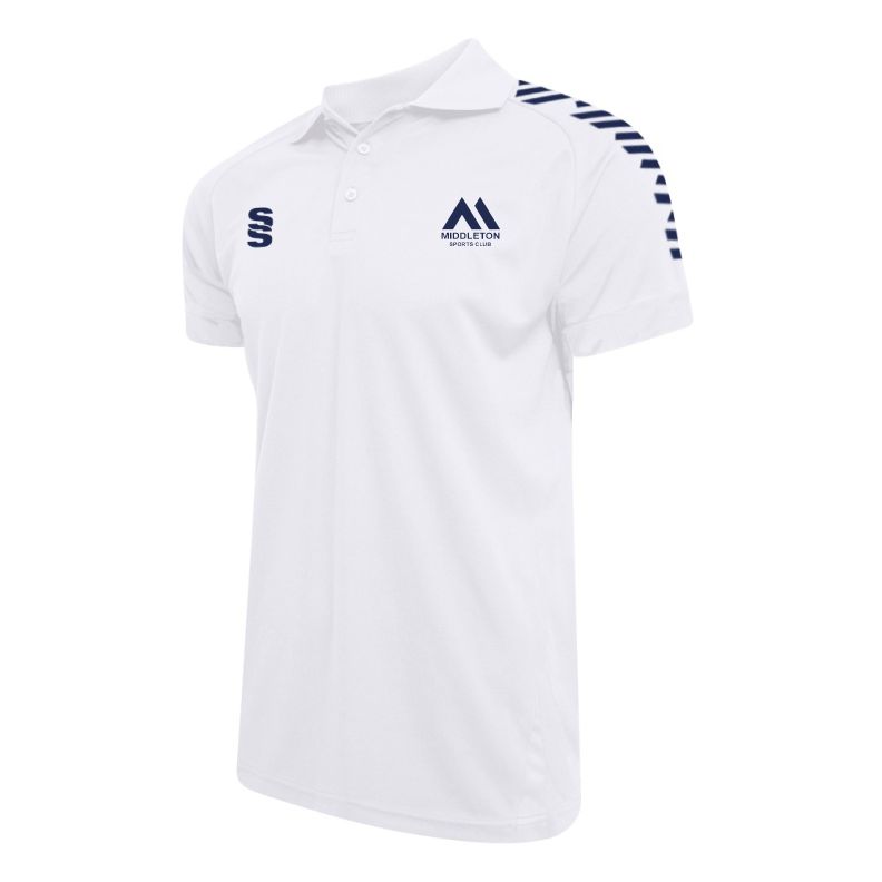 Middleton Tennis/Squash/Table Tennis Unisex Match Polo Shirt White